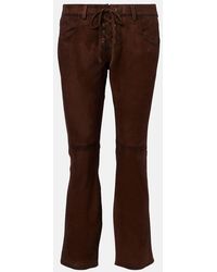 Isabel Marant - Vanel Low-Rise Suede Lace-Up Pants - Lyst