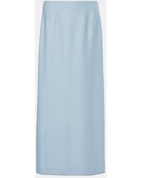 Gabriela Hearst - Defina Silk And Wool Midi Skirt - Lyst