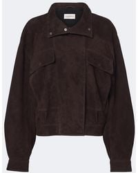 Nour Hammour - Suede Blouson Jacket - Lyst