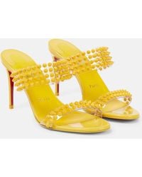 Christian Louboutin - Spike Only 85 Pvc And Leather Sandals - Lyst