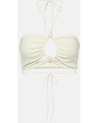Magda Butrym - Beaded Bandeau Bikini Top - Lyst