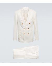 Brunello Cucinelli Anzug aus einem Leinengemisch - Weiß