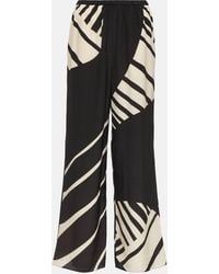 Sir. The Label - Printed Mid-rise Silk Wide-leg Pants - Lyst