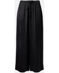 TOTEME - Satin Wide-Leg Pants - Lyst