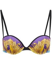 Versace - Printed Balconette Bikini Top - Lyst