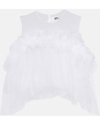 Noir Kei Ninomiya - Ruffled Tulle Top - Lyst