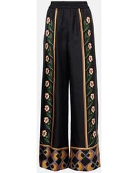 La DoubleJ - Dazed Placee Silk Twill Palazzo Pants - Lyst