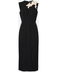 Erdem - Vestido Midi De Lana Asimetrico - Lyst