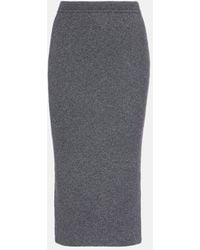Tom Ford - Cashmere And Cotton-Blend Midi Skirt - Lyst