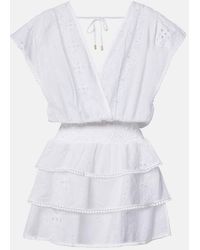 Melissa Odabash - Jess Broderie Anglaise Cotton Minidress - Lyst