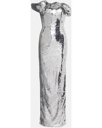 Rachel Gilbert - Tamzin Sequined One-Shoulder Gown - Lyst