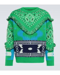 Alanui - Icon Bandana Jacquard Virgin Wool Sweater - Lyst
