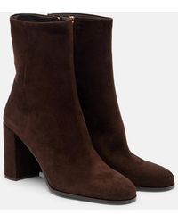 Prada - Suede Ankle Boots - Lyst