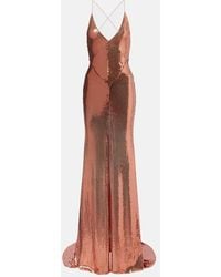 Alex Perry - Open-Back Sequined Gown - Lyst