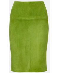 Stouls - Gin Suede Midi Skirt - Lyst