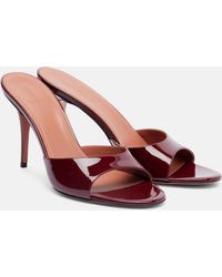 AMINA MUADDI - Mules Elodie 90 En Cuir Verni - Lyst