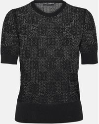 Dolce & Gabbana - Logo Lace-stitched Jacquard Sweater - Lyst