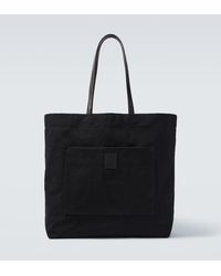 The Row - Tori Leather-Trimmed Canvas Tote Bag - Lyst