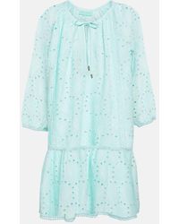 Melissa Odabash - Ashley Embroidered Cotton Minidress - Lyst