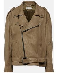 Acne Studios - Linor Oversized Belted Leather Jacket - Lyst