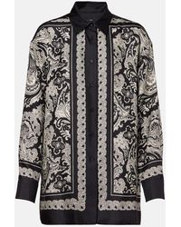 Nili Lotan - Alfie Paisley Silk Twill Shirt - Lyst