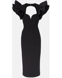 Rebecca Vallance - Ella Puff-Sleeve Midi Dress - Lyst