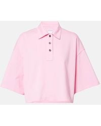 Bottega Veneta - Cropped Cotton Polo Shirt - Lyst