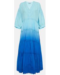 Juliet Dunn - Ombre Cotton Poplin Maxi Dress - Lyst
