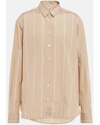 Totême - Striped Cotton Poplin Shirt - Lyst