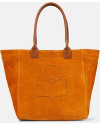 Isabel Marant - Yenky Small Logo-embroidered Suede Tote Bag - Lyst