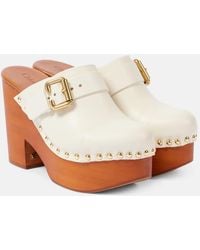 Chloé - Jeannette Studded Leather Clogs - Lyst