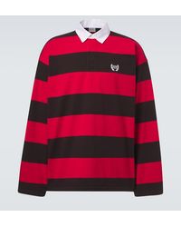 Balenciaga - Oversized Striped Cotton Jersey Polo Shirt - Lyst