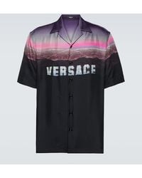 Versace - Hills Print Silk Shirt - Lyst