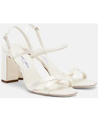 Jimmy Choo - Elsy Satin Slingback Sandals - Lyst