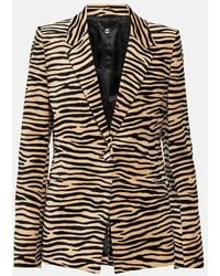 Rabanne - Bedruckter Blazer Aus Baumwolle - Lyst