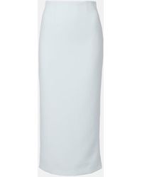 Roland Mouret - Caped Satin Crepe Midi Skirt - Lyst