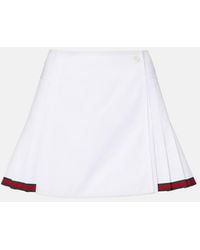 Gucci - Short Cotton Poplin Skirt - Lyst