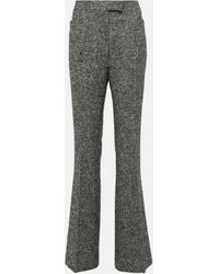 Tom Ford - High-rise Tweed Wool Flared Pants - Lyst