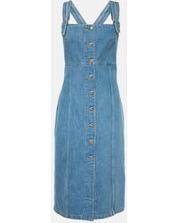Patou - Denim Midi Dress - Lyst