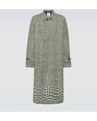 Burberry - Checked Silk And Cotton-blend Car Coat - Lyst