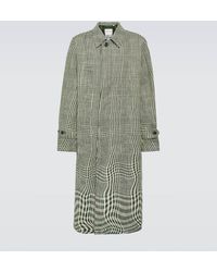Burberry - Houndstooth Car Coat With - Lyst