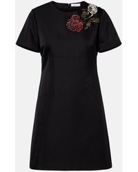 McQueen - Minikleid Mit Kristallen - Lyst