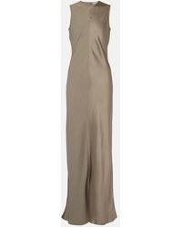 Ami Paris - Paneled Satin Maxi Dress - Lyst