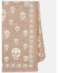 McQueen - Bufanda Skull De Seda - Lyst