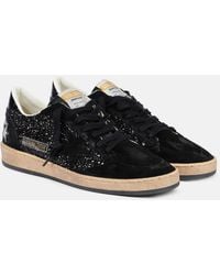 Golden Goose - Ball Star All Star Glitter Leather-blend Trainers - Lyst