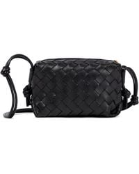 Bottega Veneta Loop Mini Leather Crossbody Bag - Black