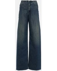 MM6 by Maison Martin Margiela - High-rise Wide-leg Jeans - Lyst