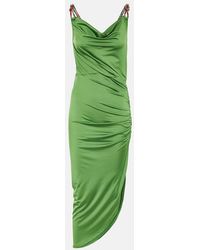 Veronica Beard - Biava Beaded Ruched Midi Dress - Lyst