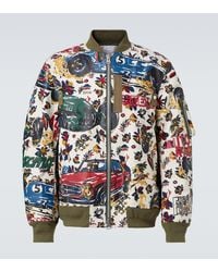 Sacai - Printed Cotton Bomber Jacket - Lyst