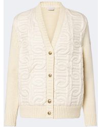 Moncler - Down-Paneled Cotton-Blend Cardigan - Lyst